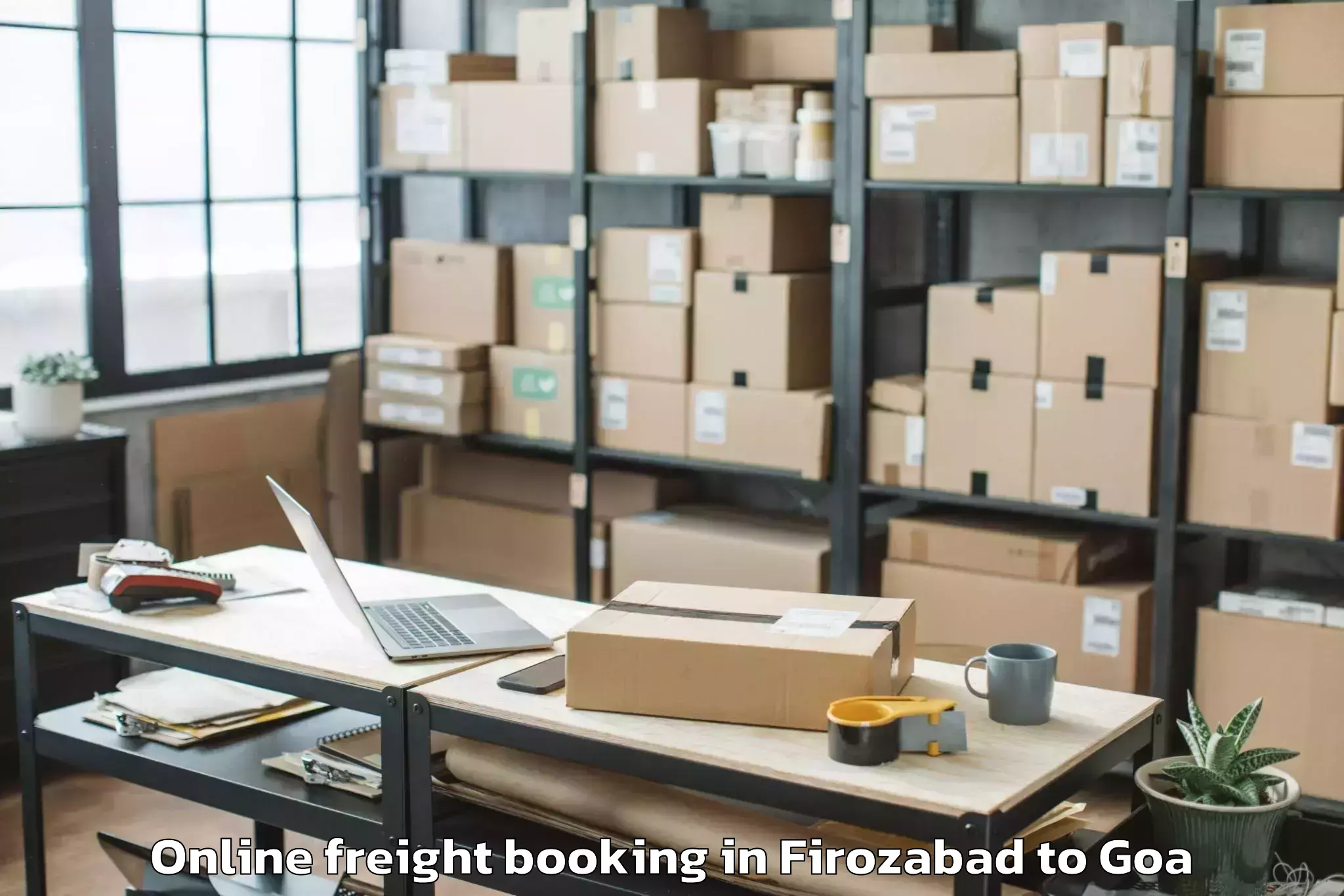 Reliable Firozabad to Cortalim Online Freight Booking